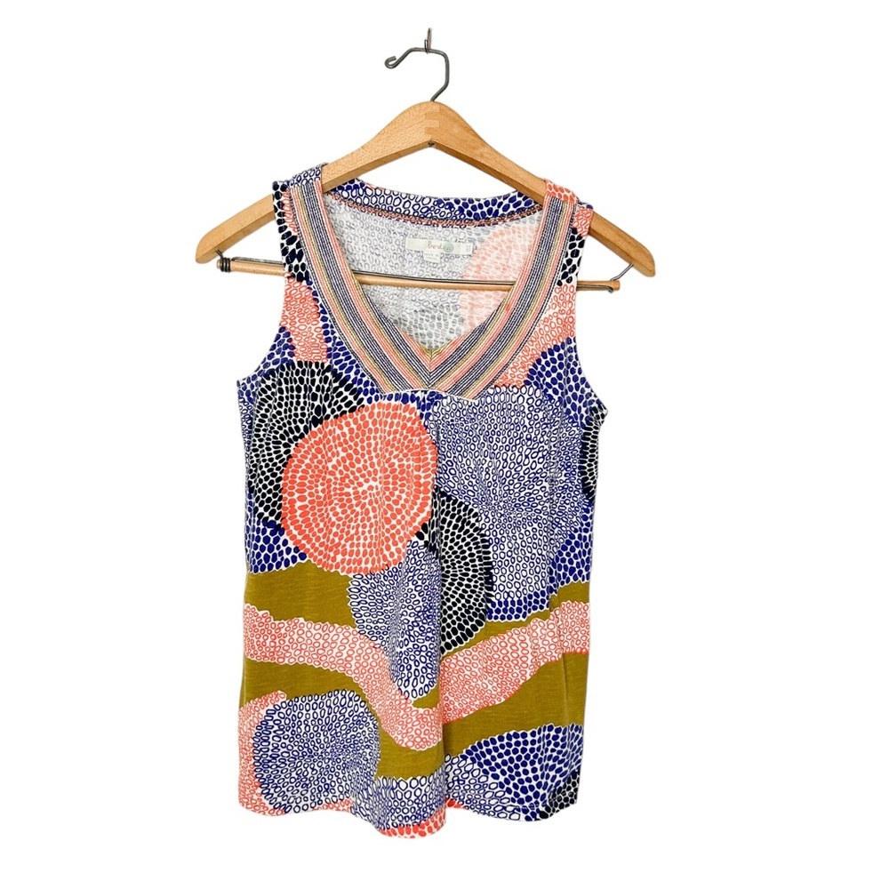 Boden Womens Colorful Abstract Print Sleeveless Tank Top 4
